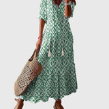 Viktória | Boho Vintage Nyári Maxi Ruha