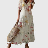Viktória | Boho Vintage Nyári Maxi Ruha
