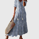 Viktória | Boho Vintage Nyári Maxi Ruha