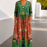 Noémi | Vintage Virágos Maxi Ruha