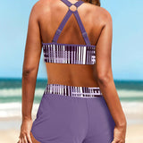 Janette - Magas derekú, bordázott bikini