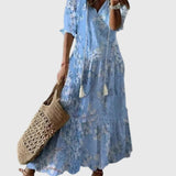 Viktória | Boho Vintage Nyári Maxi Ruha