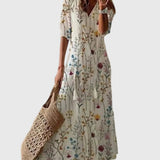 Viktória | Boho Vintage Nyári Maxi Ruha