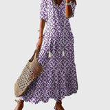 Viktória | Boho Vintage Nyári Maxi Ruha