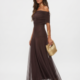 Karola | Elegáns off-shoulder maxi ruha
