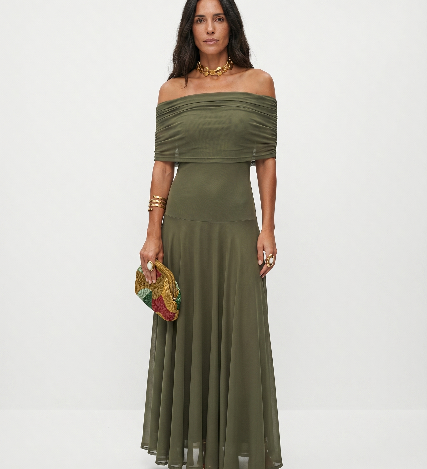 Karola | Elegáns off-shoulder maxi ruha