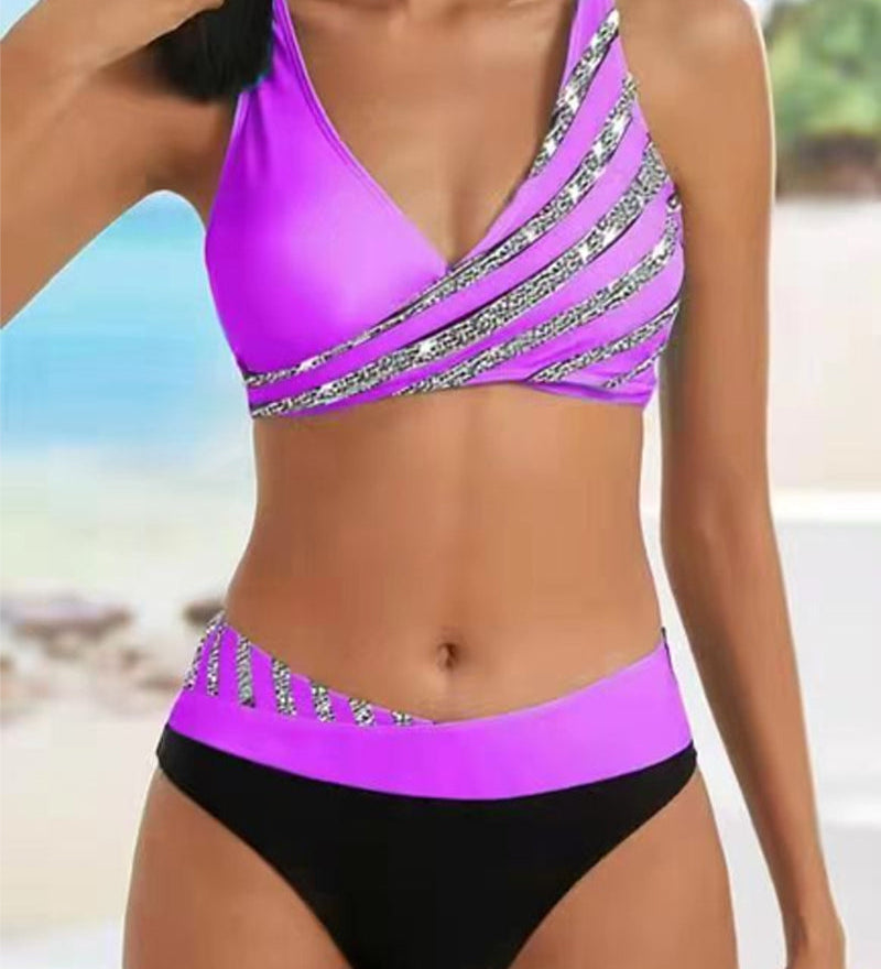 Mona - Nyomott Bikini Meleg Színekben