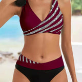 Mona - Nyomott Bikini Meleg Színekben