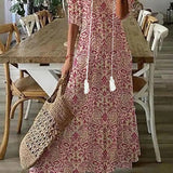 Viktória | Boho Vintage Nyári Maxi Ruha