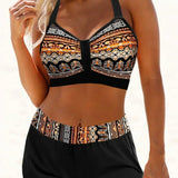 Janette - Magas derekú, bordázott bikini