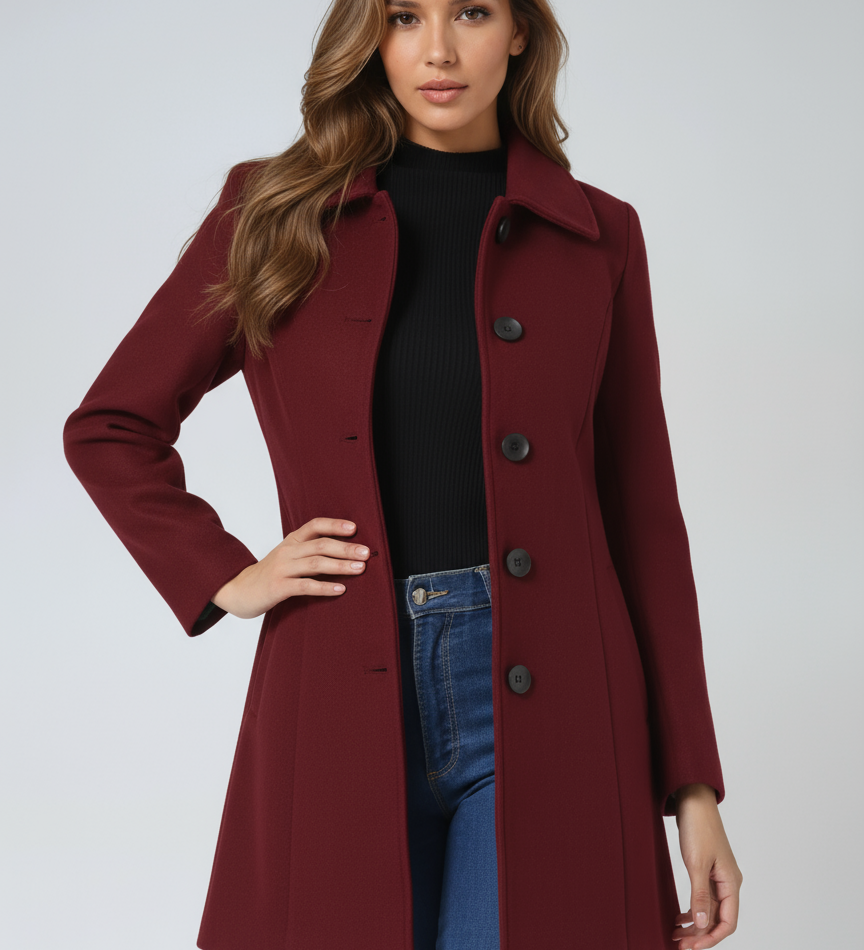 Josephine - Női Egysoros Téli Trench Kabát