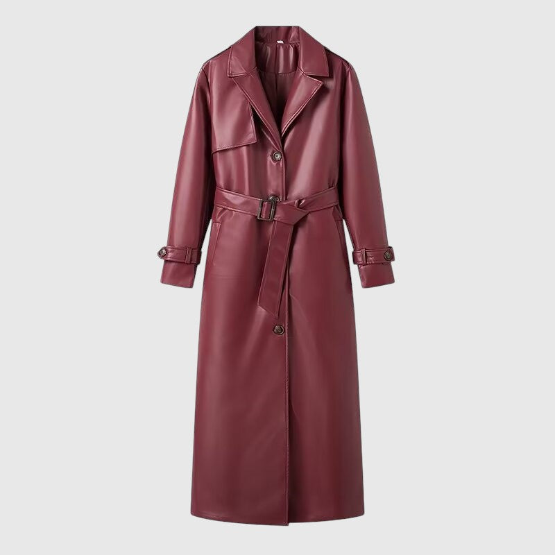 Zora – gabardin kabát övvel