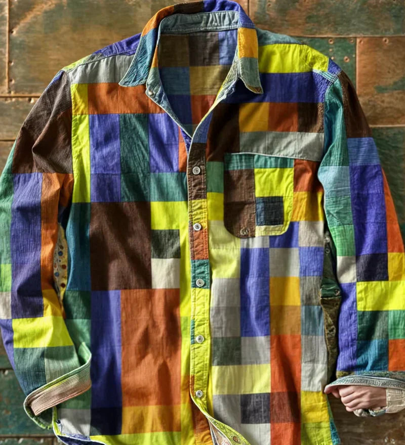 Filip™ | Prémium Patchwork Ing – Egyedi Stílus & Kényelmes Illeszkedés.