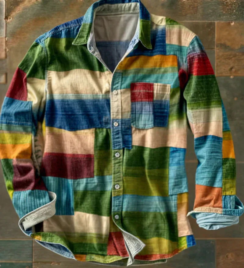 Filip™ | Prémium Patchwork Ing – Egyedi Stílus & Kényelmes Illeszkedés.