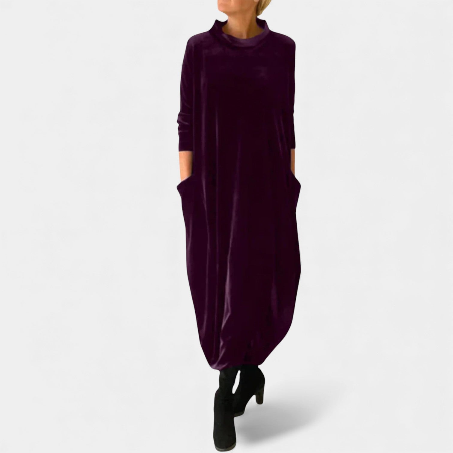 DEBORAH - VELÚR ELEGÁNS MAXI RUHA